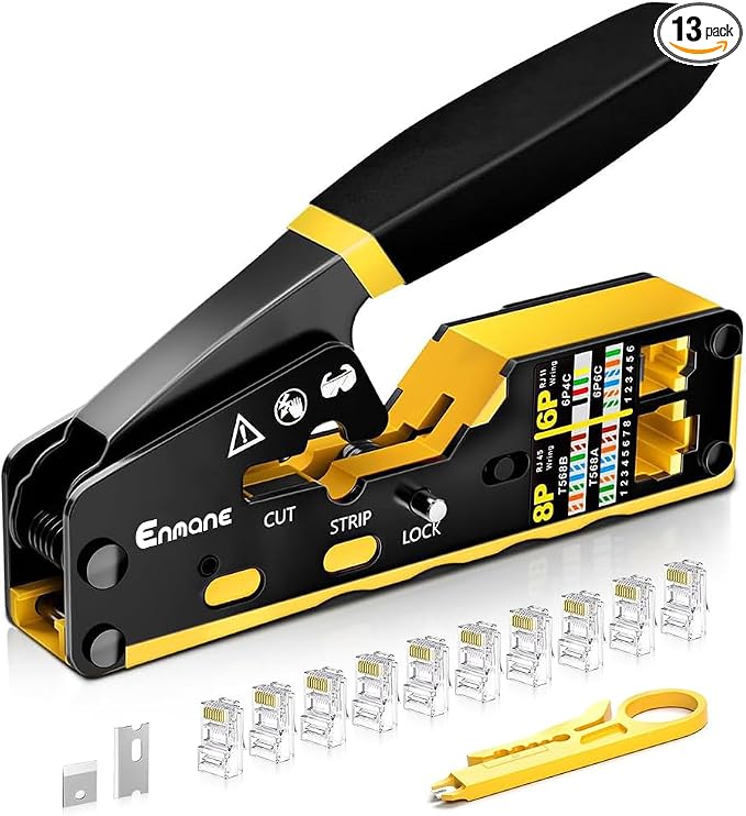 RJ45 / RJ11 Pass-Through Crimper